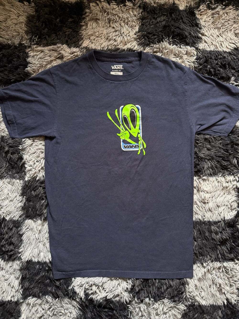 Vans Classic Fit Alien Graphic Navy T-Shirt